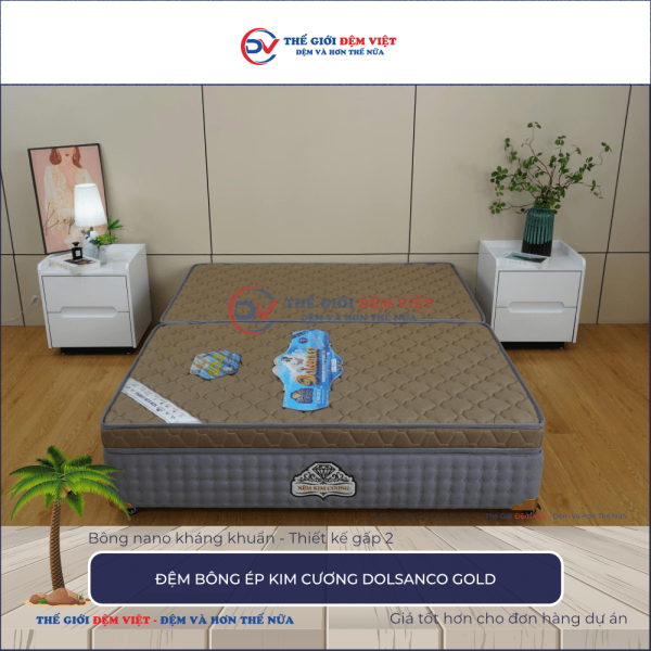 Đệm bông ép Kim Cương Dolsanco Gold